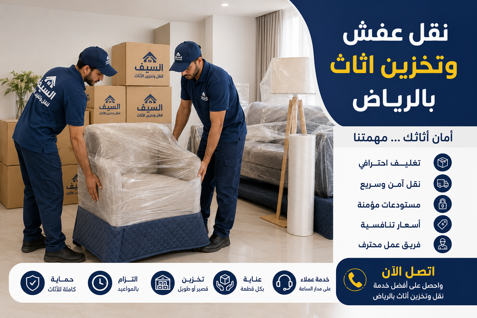 نقل عفش وتخزين اثاث بالرياض